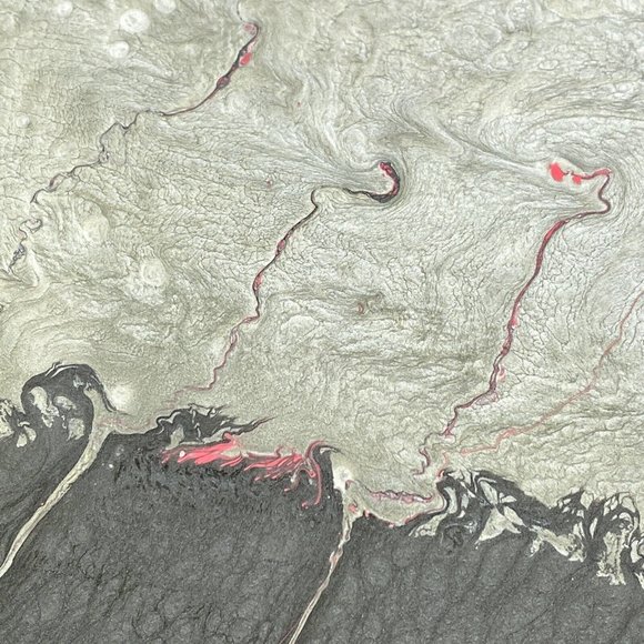 Passion Play - Original Art Poured Liquid Oil Paint Signed Painting 10”x10” - Picture 4 of 7